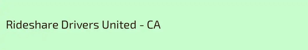 Rideshare Drivers United - CA